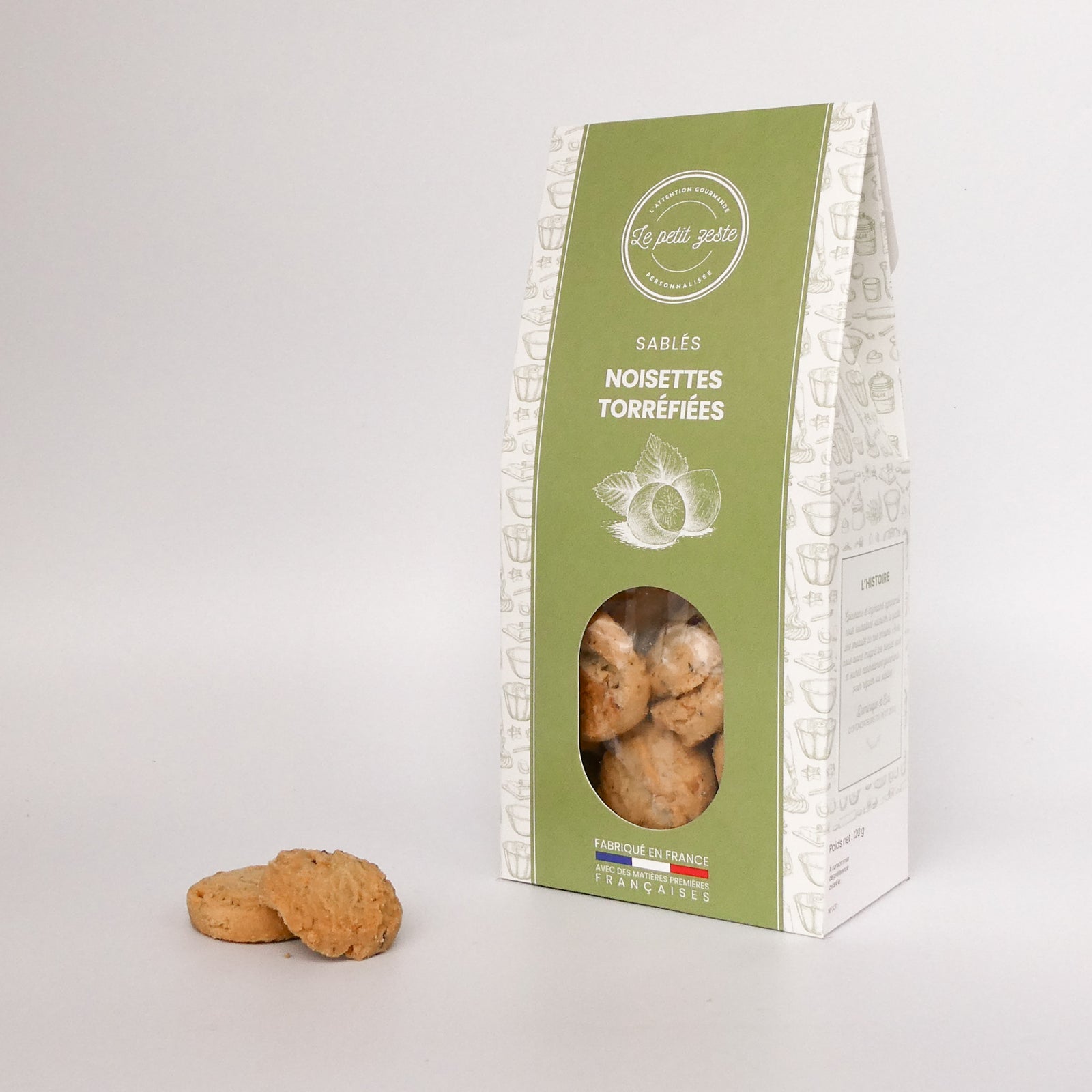 Le petit zeste - biscuits sablés aux noisettes torréfiées 
