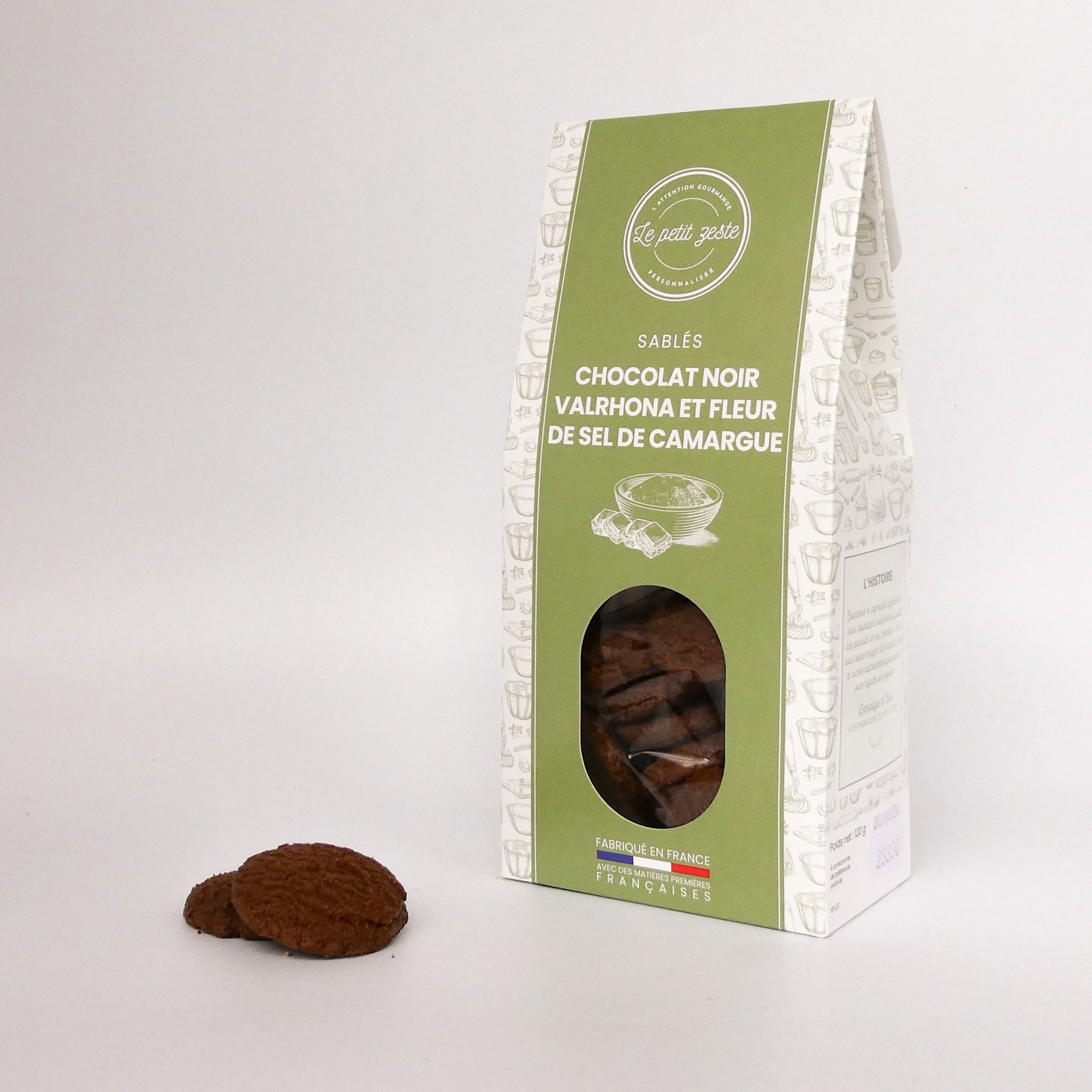 Mini sablés Chocolat noir et fleur de sel de Camargue - Le petit zeste 