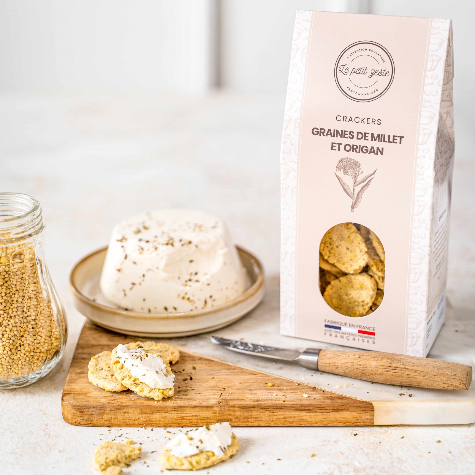 Crackers Graines de millet et origan