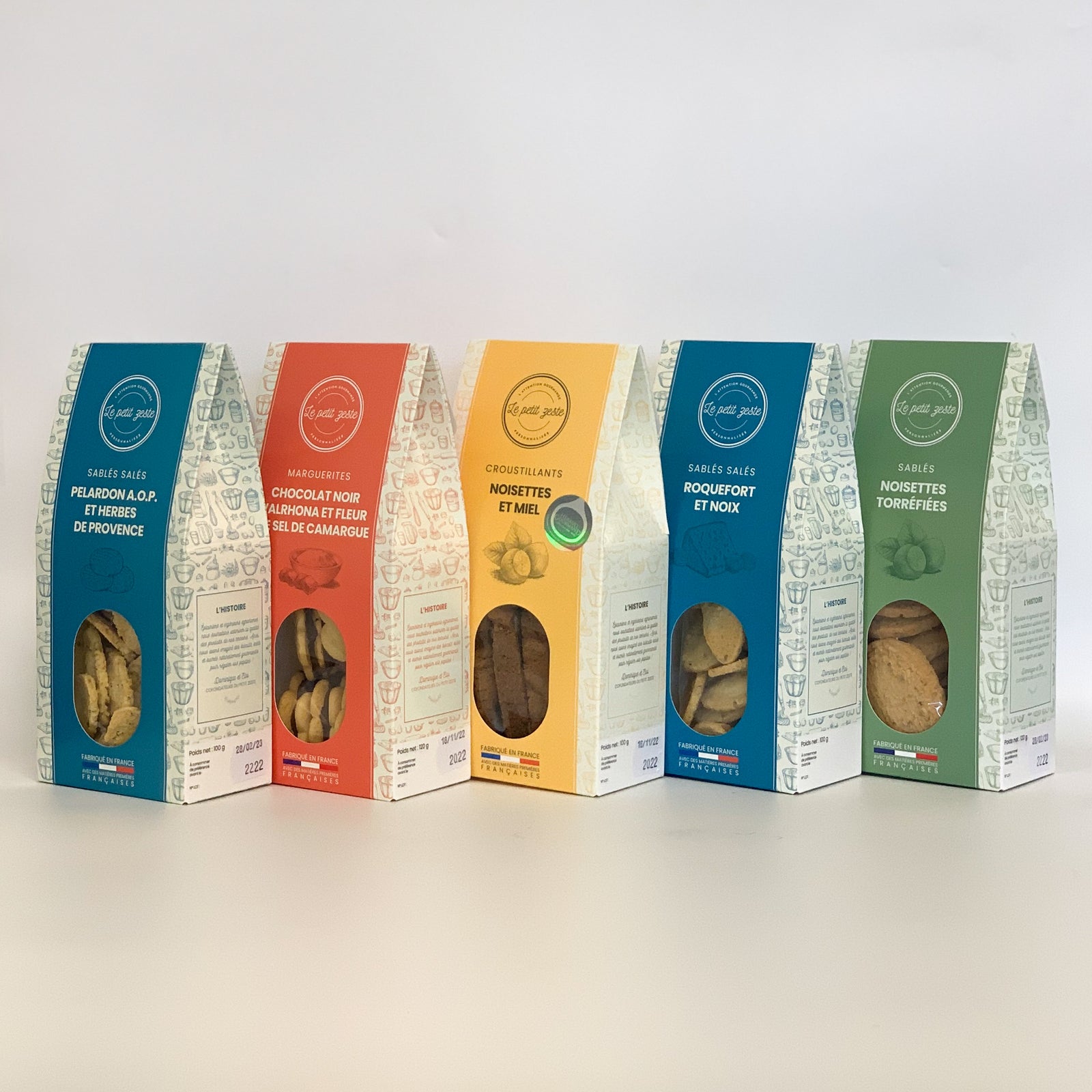 Assortiment de 5 sachets de biscuits Le petit zeste 
